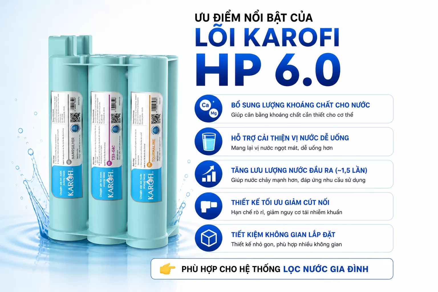 Ưu điểm nổi bật của l&otilde;i Karofi HP 6.0