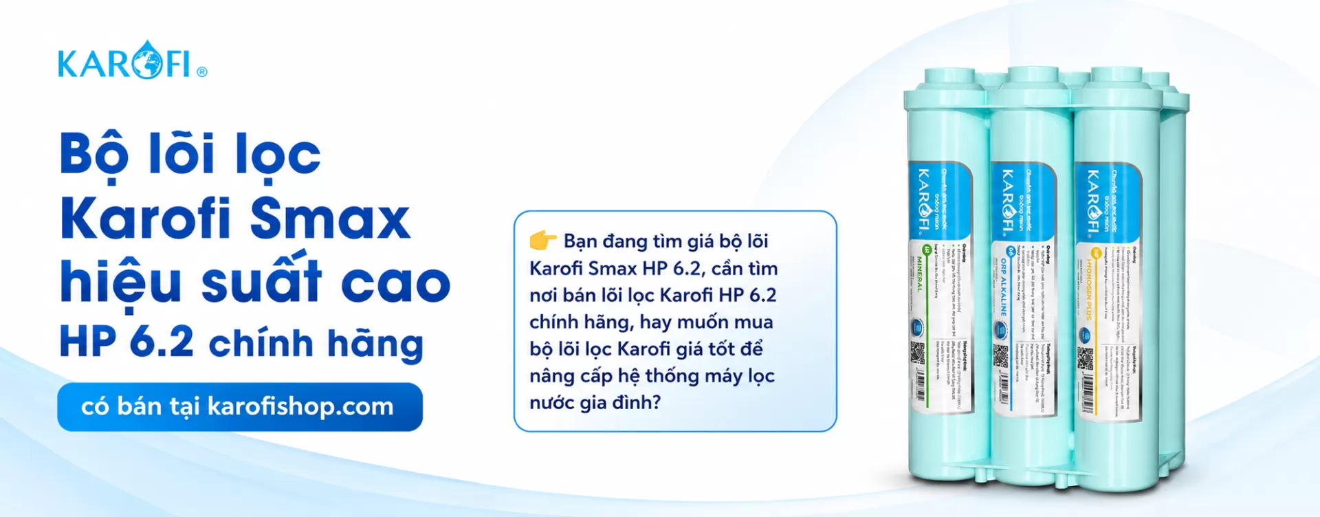 Bộ l&otilde;i lọc Karofi Smax hiệu suất cao HP 6.2 ch&iacute;nh h&atilde;ng
