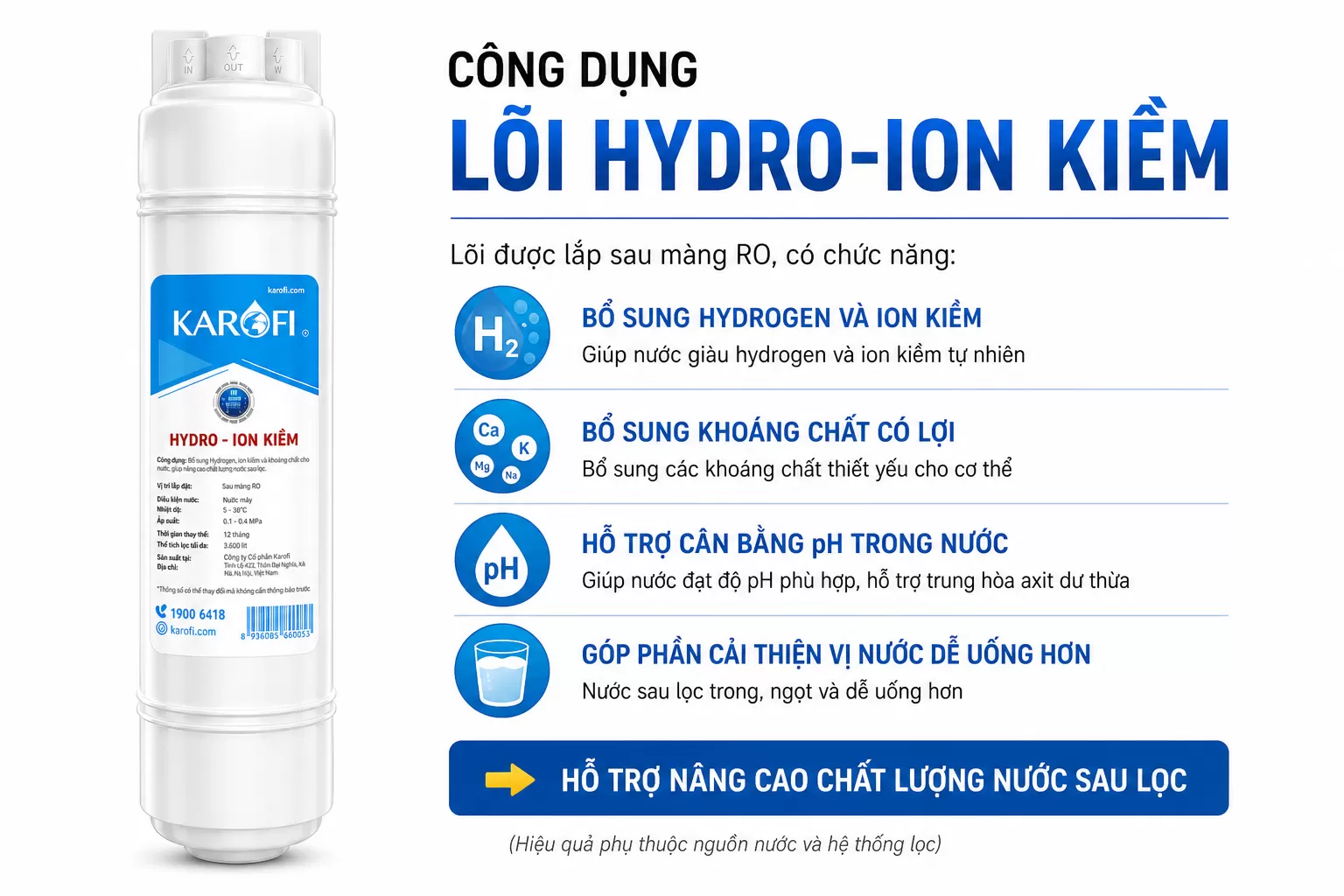 C&ocirc;ng dụng l&otilde;i Hydro-ion Kiềm