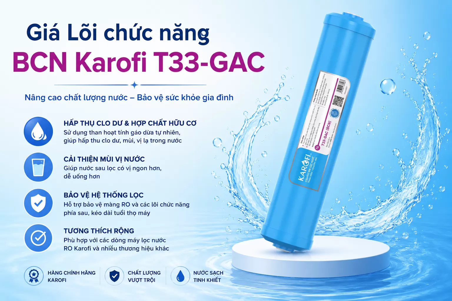 Gi&aacute; L&otilde;i chức năng BCN Karofi T33-GAC