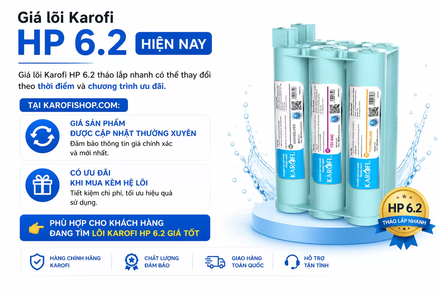 Gi&aacute; l&otilde;i Karofi HP 6.2 hiện nay