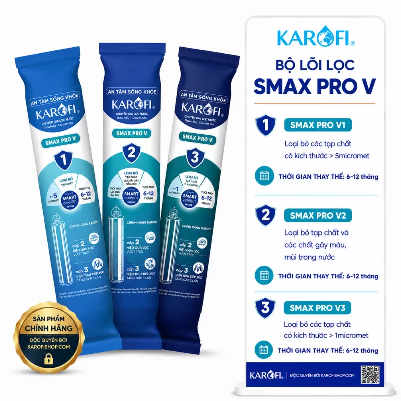Bộ lõi lọc nước Karofi Smax Pro V