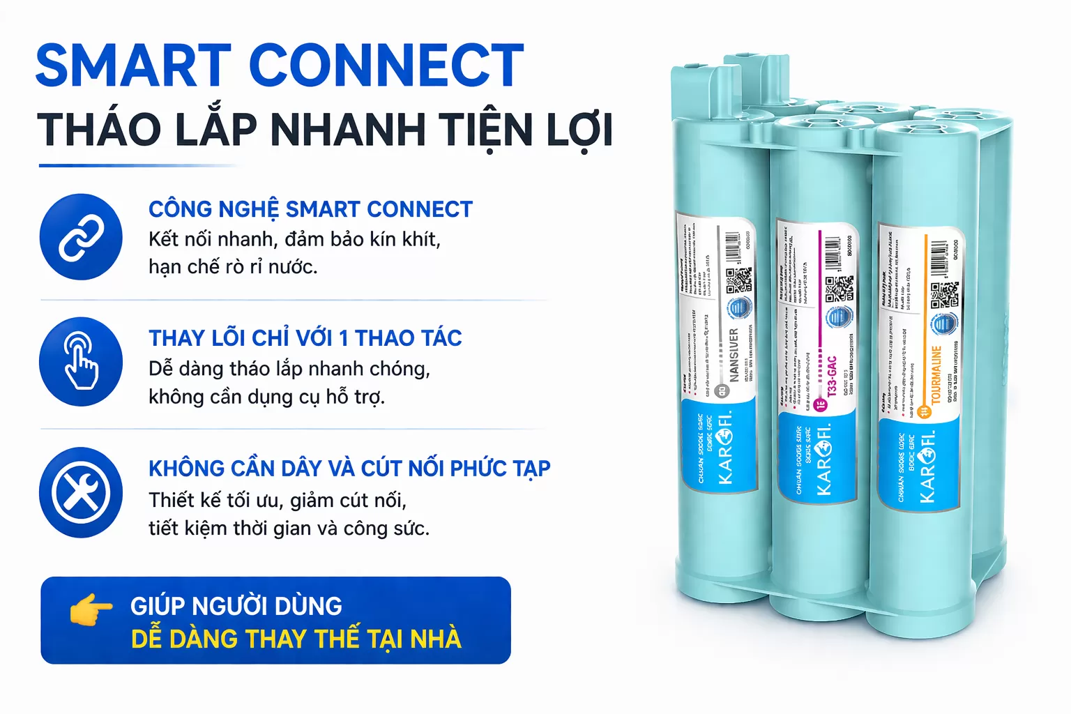 Smart Connect &ndash; Th&aacute;o lắp nhanh tiện lợi