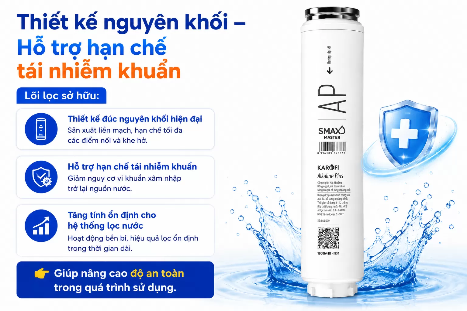 Thiết kế nguy&ecirc;n khối &ndash; Hỗ trợ hạn chế t&aacute;i nhiễm khuẩn