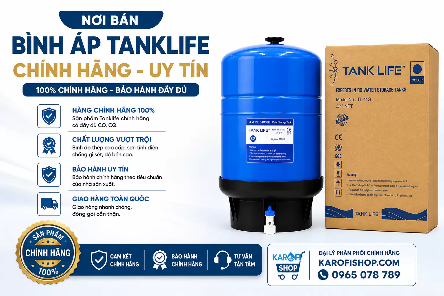 Karofishop Nơi b&aacute;n b&igrave;nh &aacute;p Tanklife ch&iacute;nh h&atilde;ng uy t&iacute;n