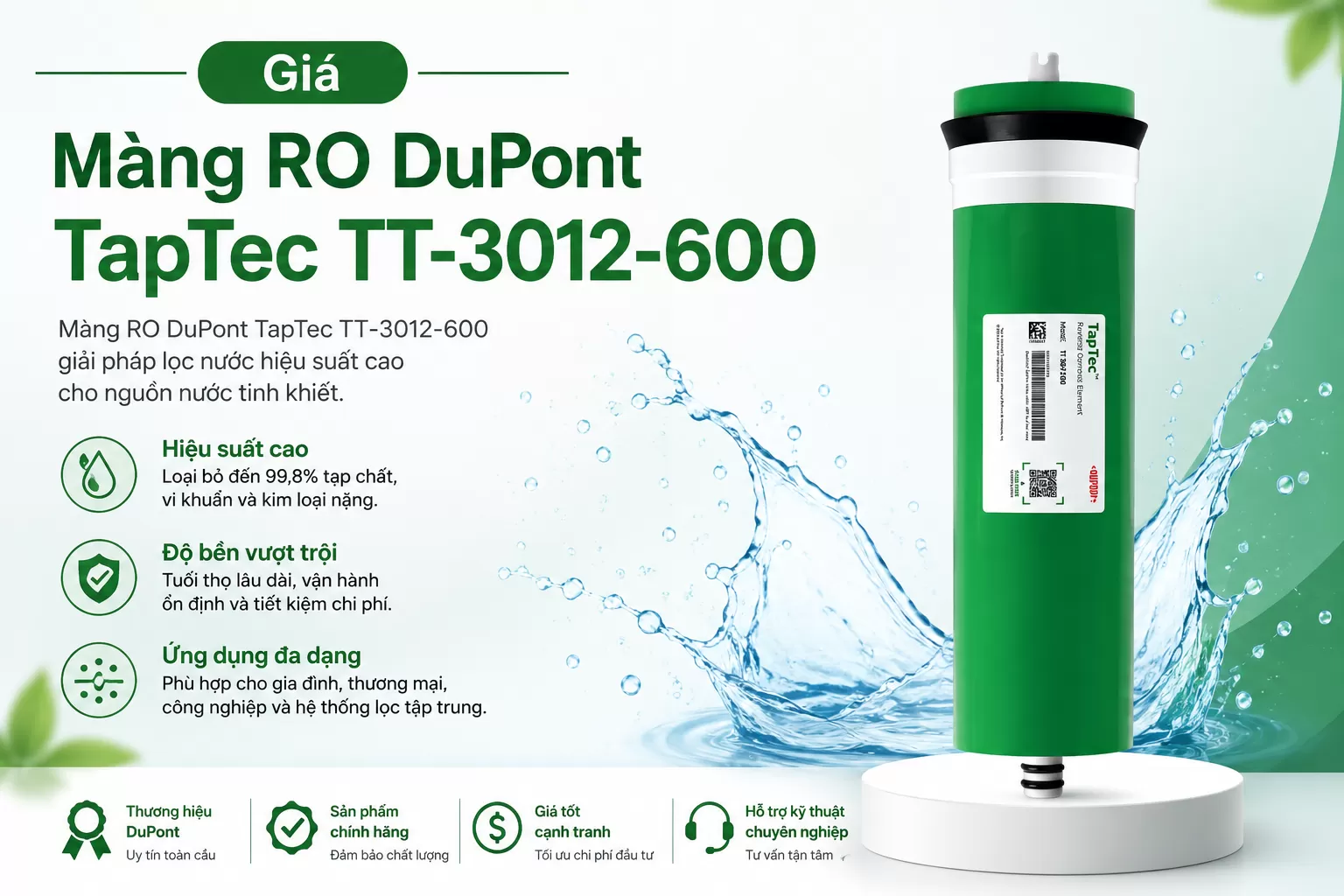 Gi&aacute; M&agrave;ng RO DuPont TapTec TT-3012-600 mới nhất