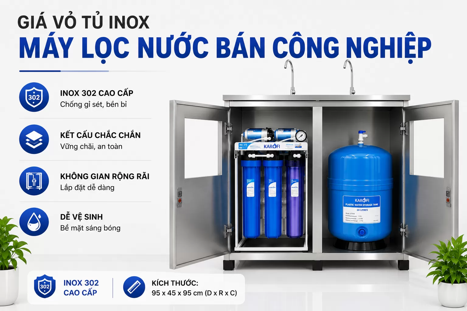 Gi&aacute; Vỏ tủ Inox m&aacute;y Lọc Nước B&aacute;n C&ocirc;ng Nghiệp bao nhi&ecirc;u