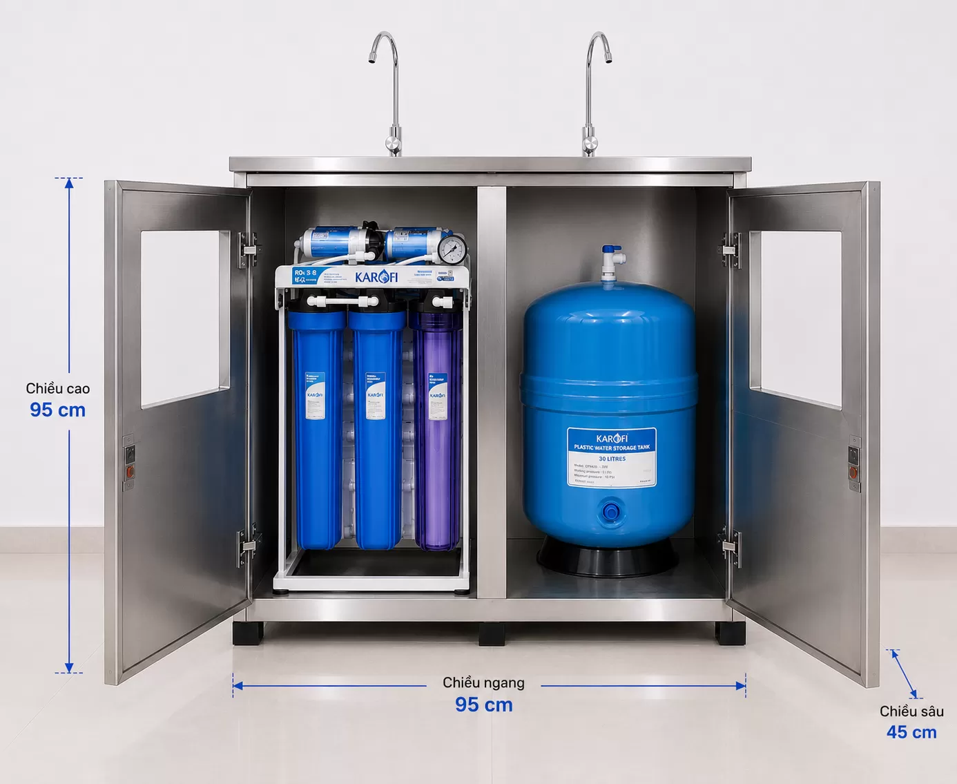 Vỏ tủ inox m&aacute;y lọc nước b&aacute;n c&ocirc;ng nghiệp Ch&iacute;nh H&atilde;ng