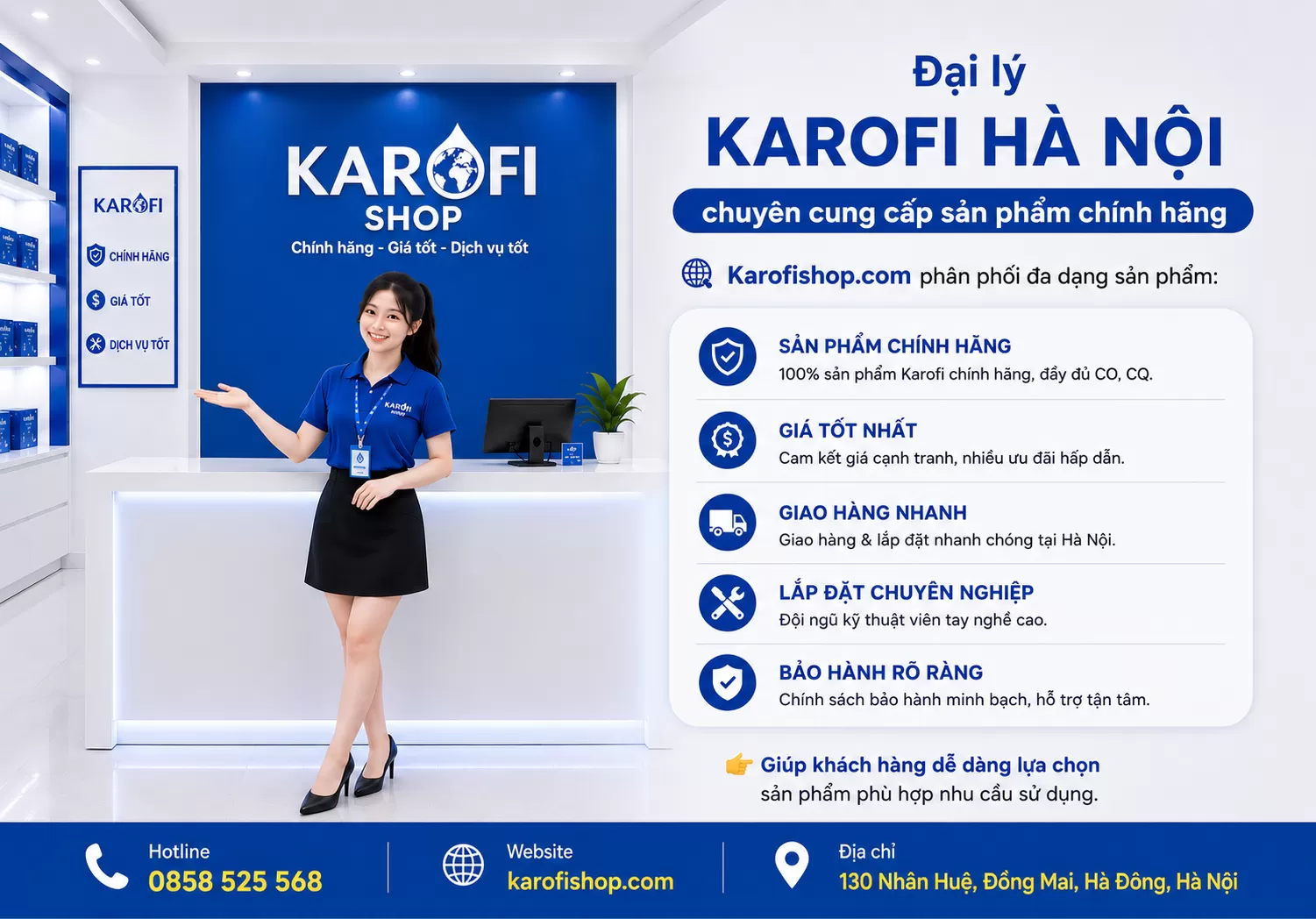 Karofishop Là Đại lý Karofi Hà Nội chính hãng