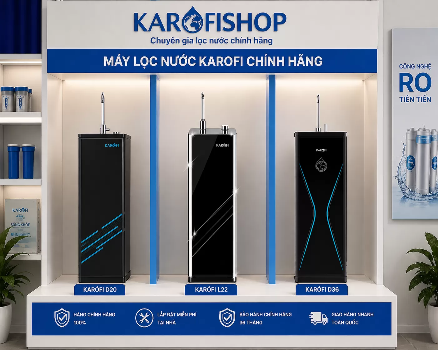 Giá máy lọc nước Karofi mới nhất 2026 bao nhiêu tiền