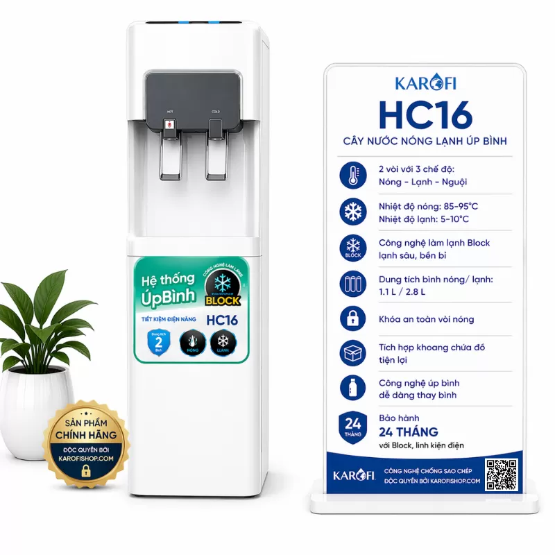 Cây nước nóng lạnh Karofi HC16