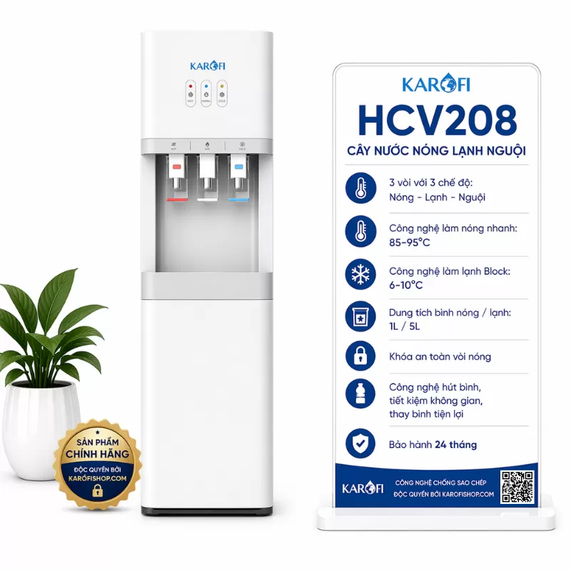 Cây nước nóng lạnh karofi Hcv208
