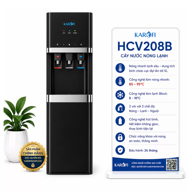 Cây nước nóng lạnh Karofi Hcv208B