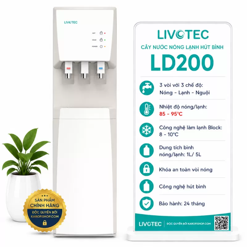 Cây nước nóng lạnh Livotec LD200