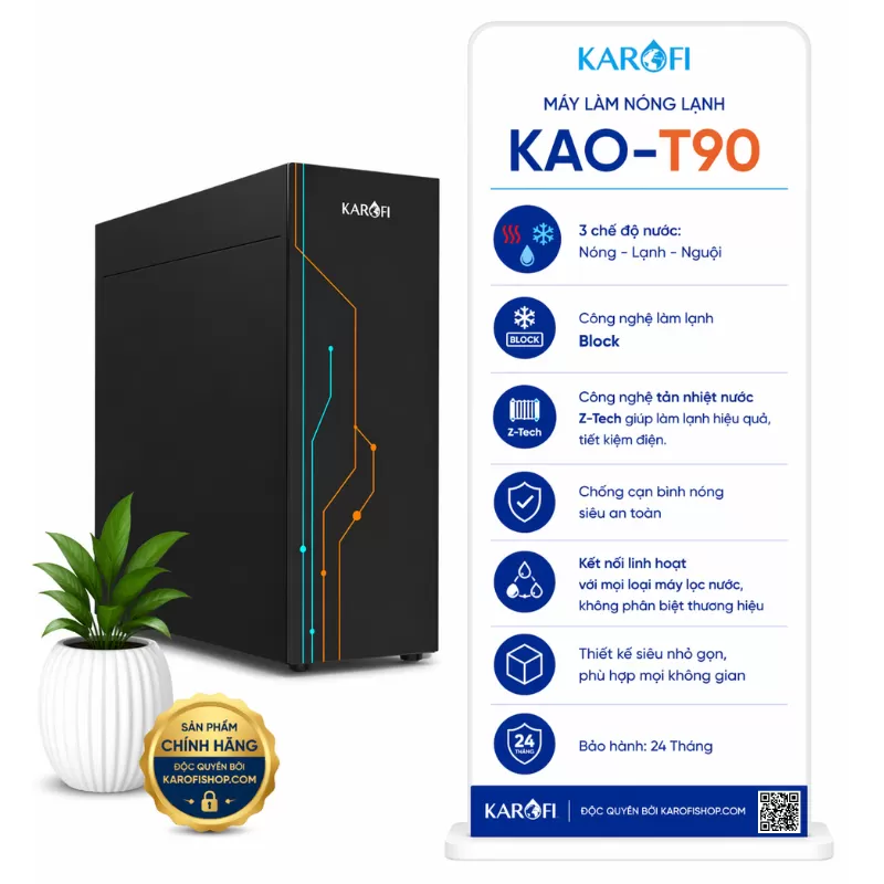 Máy Làm Nóng Lạnh Karofi KAO-T90