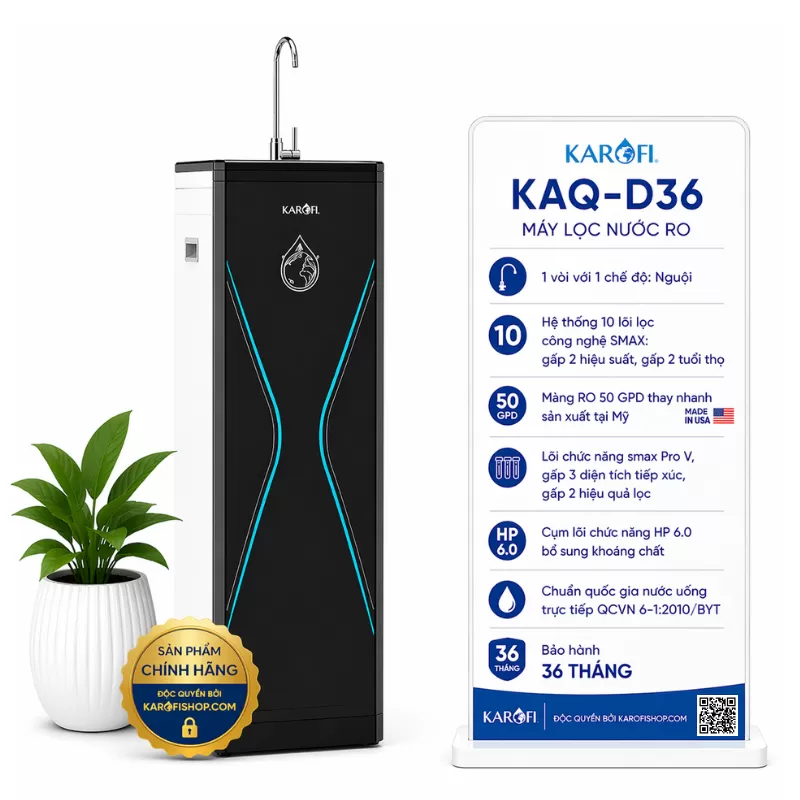 Máy lọc nước Karofi KAQ-D36