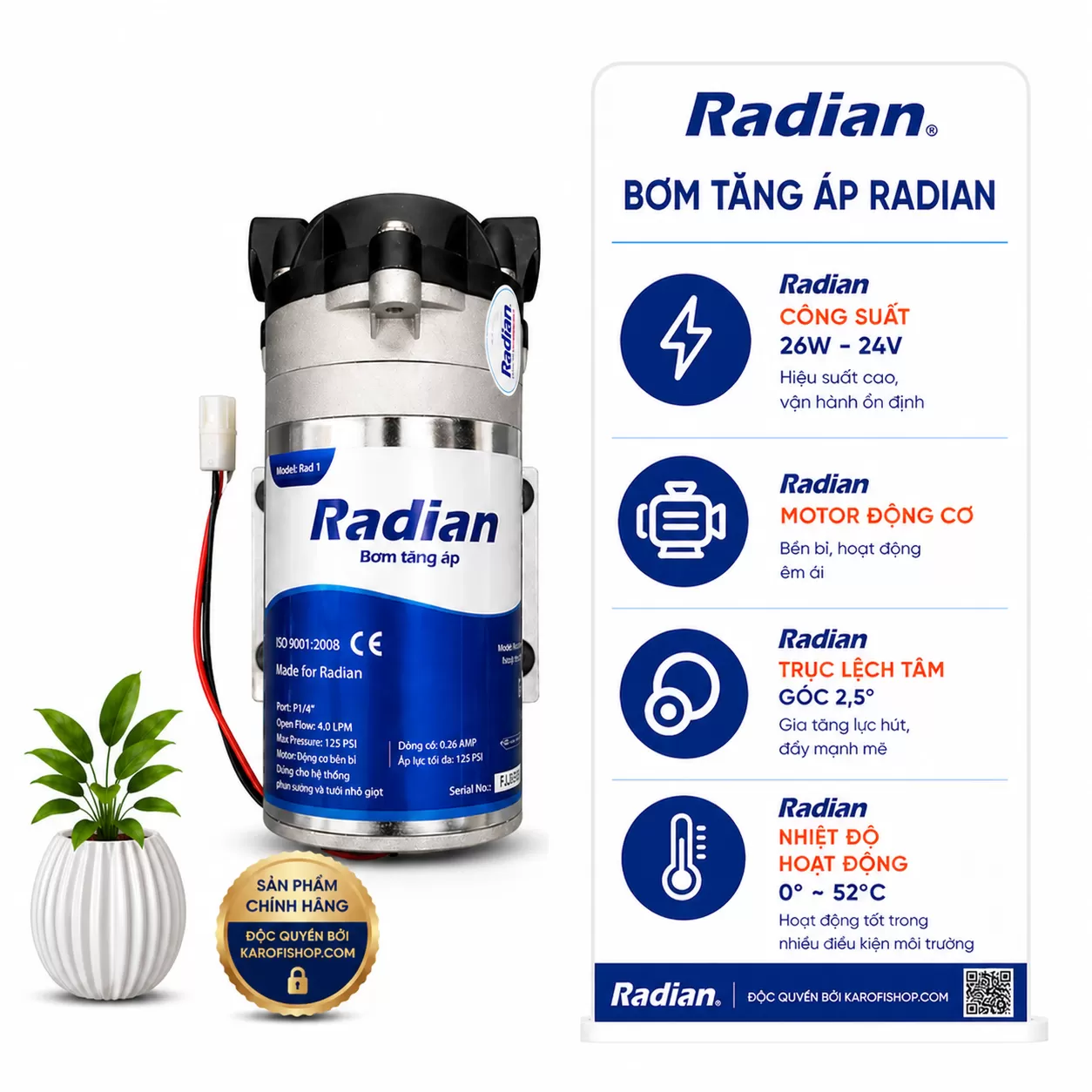 Bơm máy lọc nước Karofi