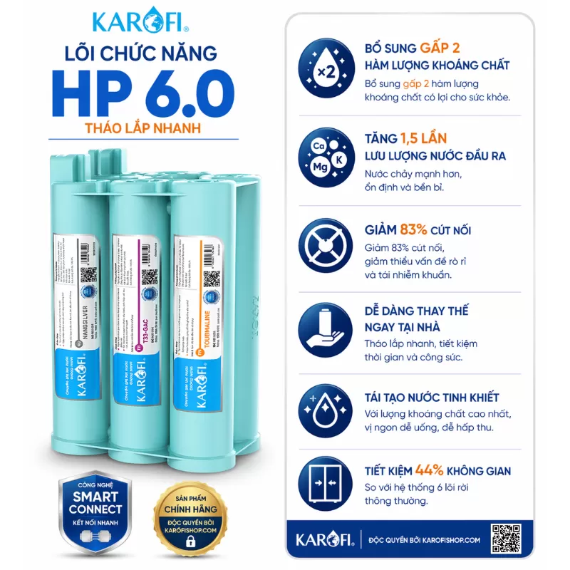 Lõi chức năng Karofi HP 6.0 tháo lắp nhanh
