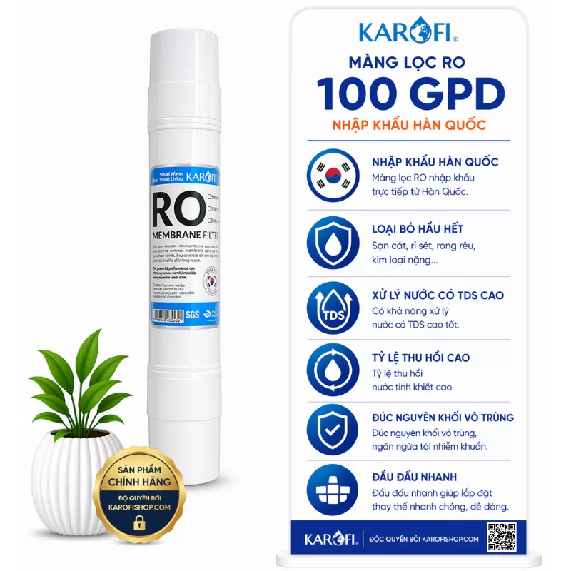 Màng lọc RO Karofi 100GPD Hàn Quốc