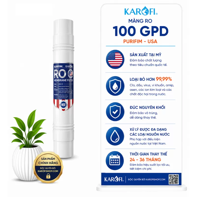 Màng RO Karofi 100GPD Purifim