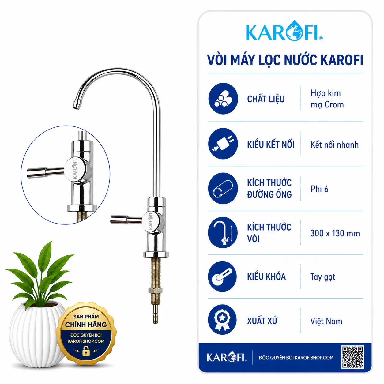 Vòi máy lọc nước Karofi