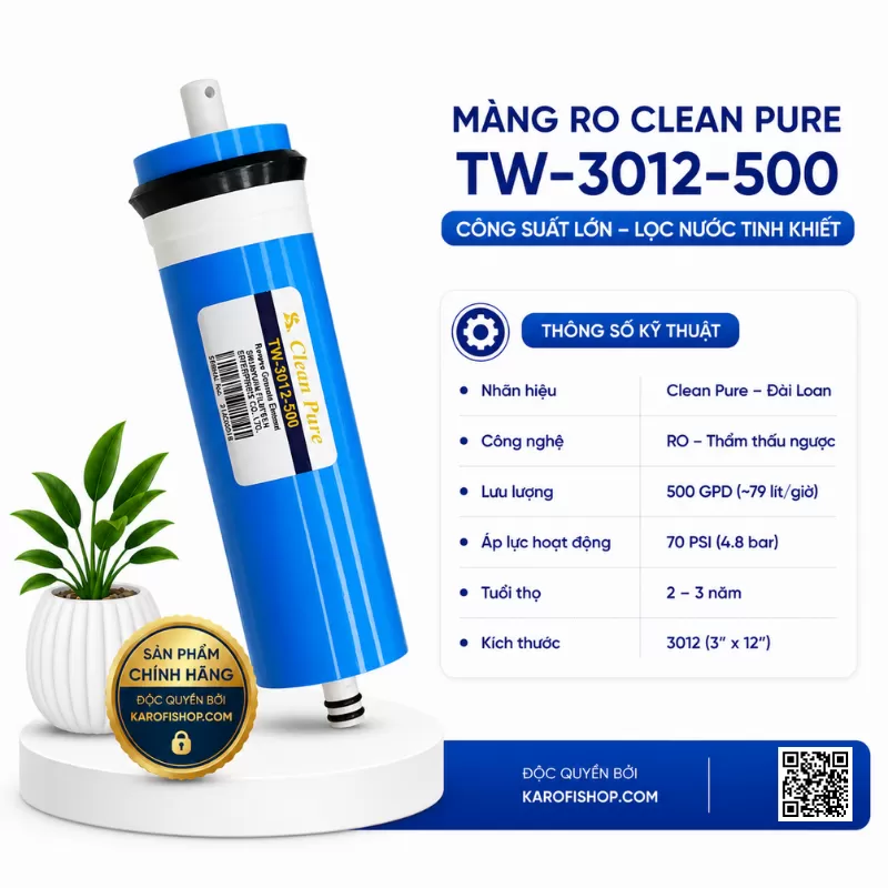 Màng RO Clean Pure TW-3012-500