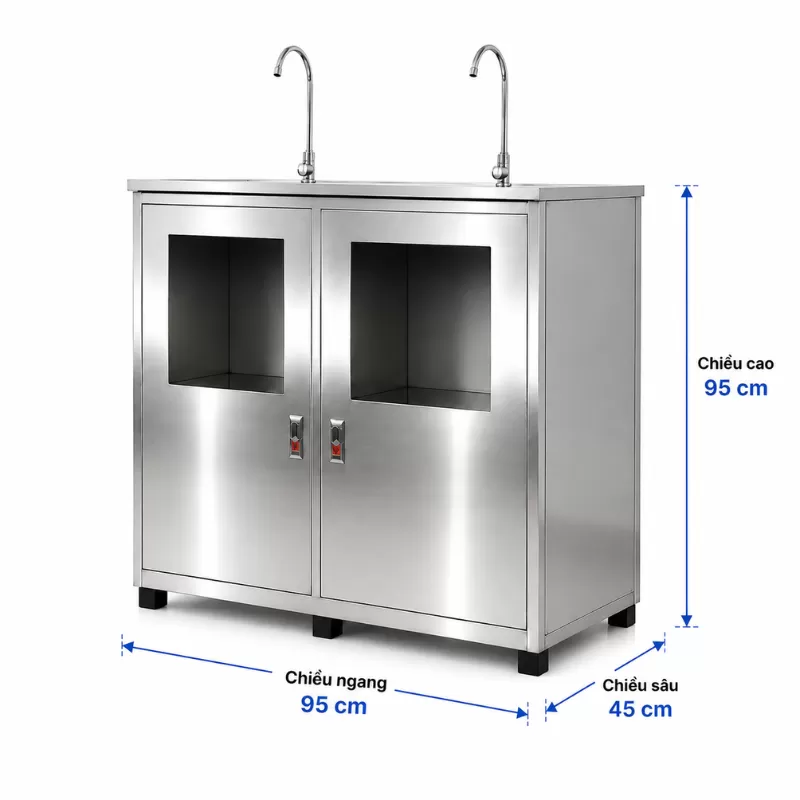Vỏ tủ Inox máy lọc nước bán công nghiệp